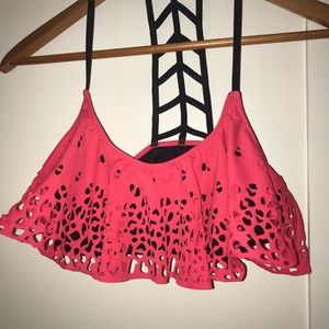 VS pink unlined bikini top